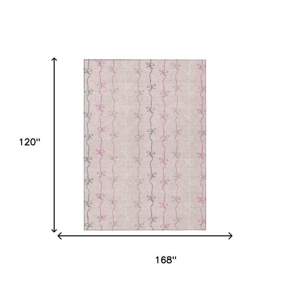 10' X 14' Pink And Gray Southwestern Washable Indoor Outdoor Area Rug HomeRoots