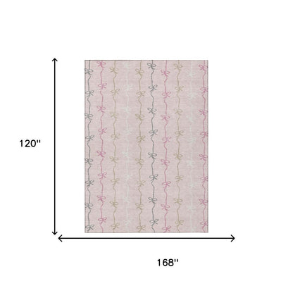 10' X 14' Pink And Gray Southwestern Washable Indoor Outdoor Area Rug HomeRoots
