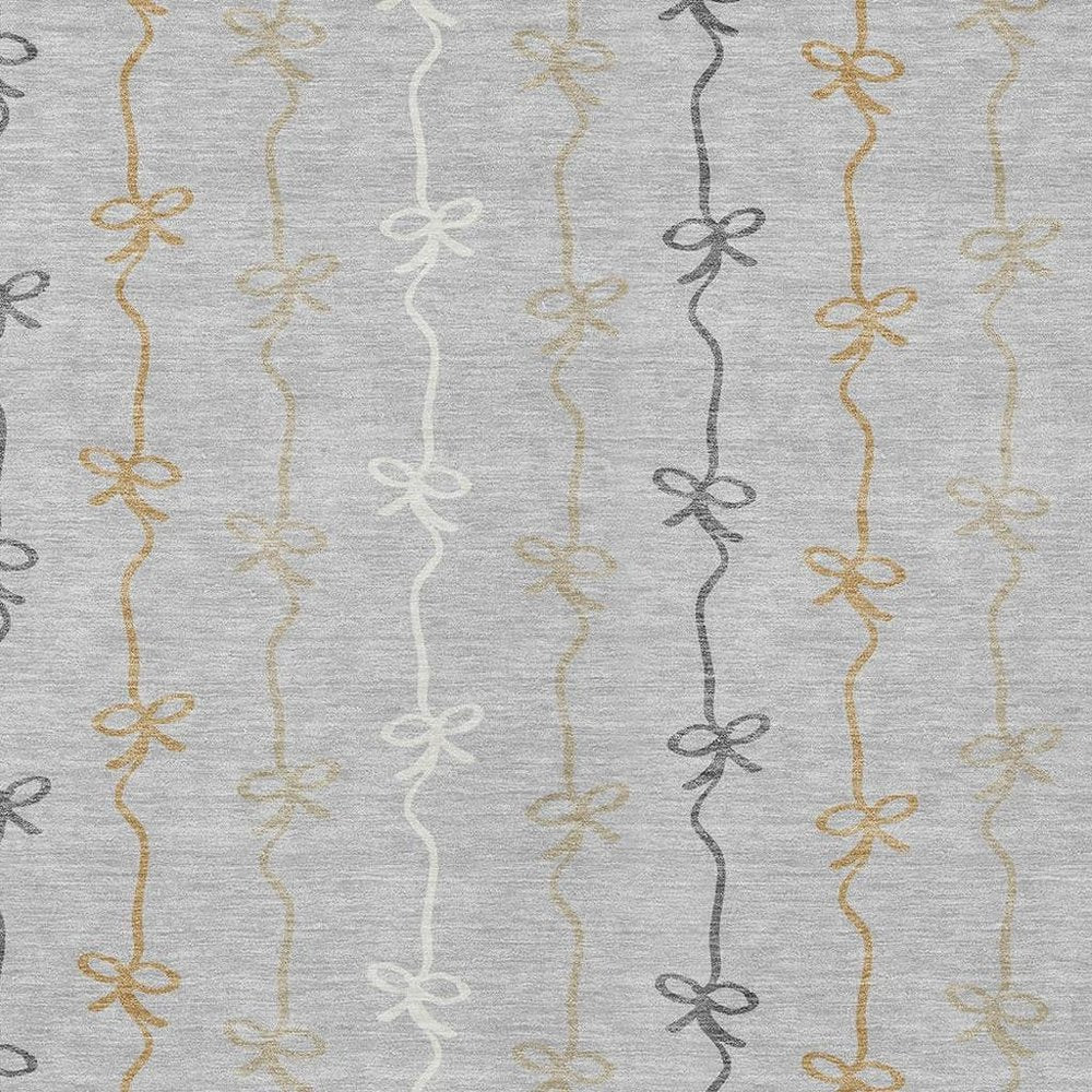 3' X 5' Silver And Gray Southwestern Washable Indoor Outdoor Area Rug HomeRoots
