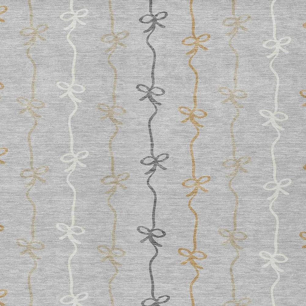 8' X 10' Silver And Gray Southwestern Washable Indoor Outdoor Area Rug HomeRoots