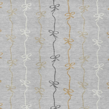 8' X 10' Silver And Gray Southwestern Washable Indoor Outdoor Area Rug HomeRoots