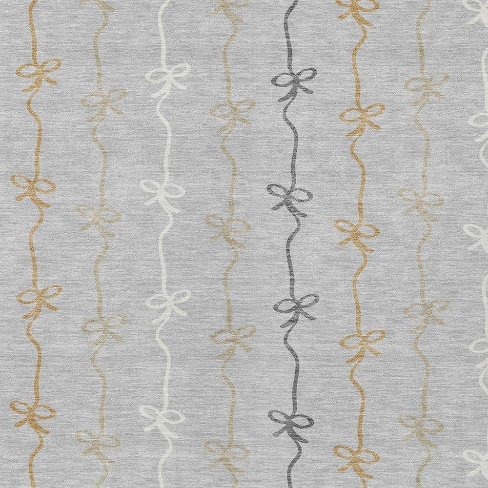 9' X 12' Silver And Gray Southwestern Washable Indoor Outdoor Area Rug HomeRoots