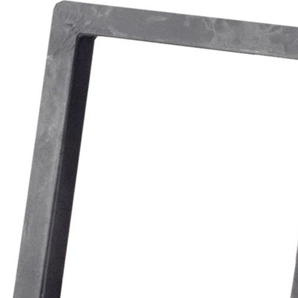 30" Gray Metal One Tier Bookcase HomeRoots