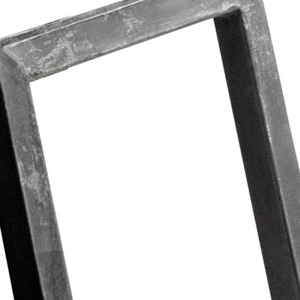 10" Black Metal One Tier Bookcase HomeRoots