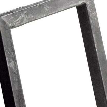 10" Black Metal One Tier Bookcase