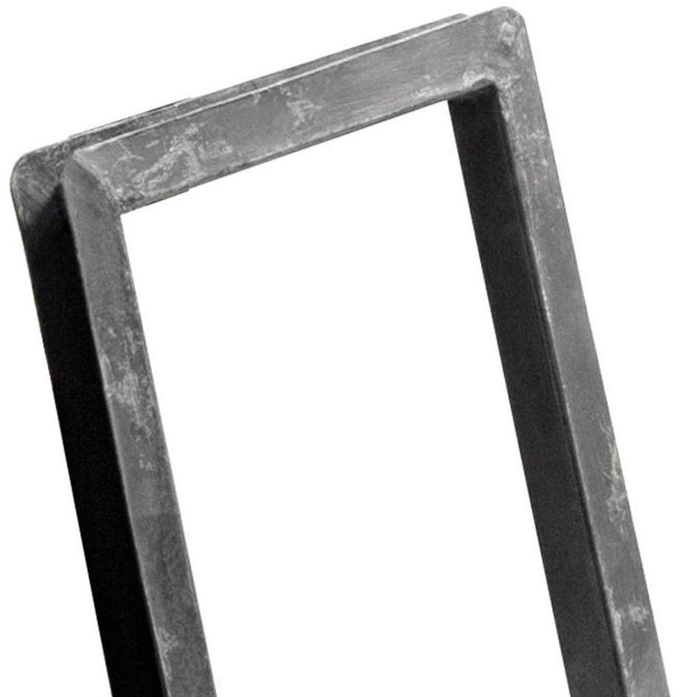10" Black Metal One Tier Bookcase — view 4