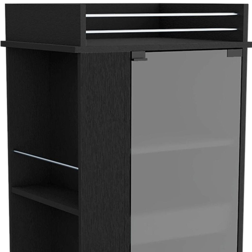 16" Black Wood Bar Cart — view 3
