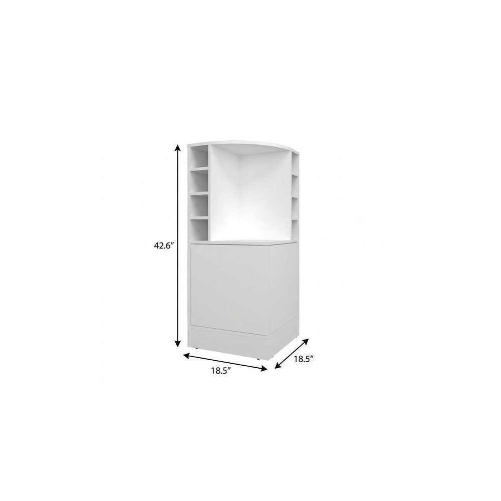 19" White Wood Bar Cart — view 5