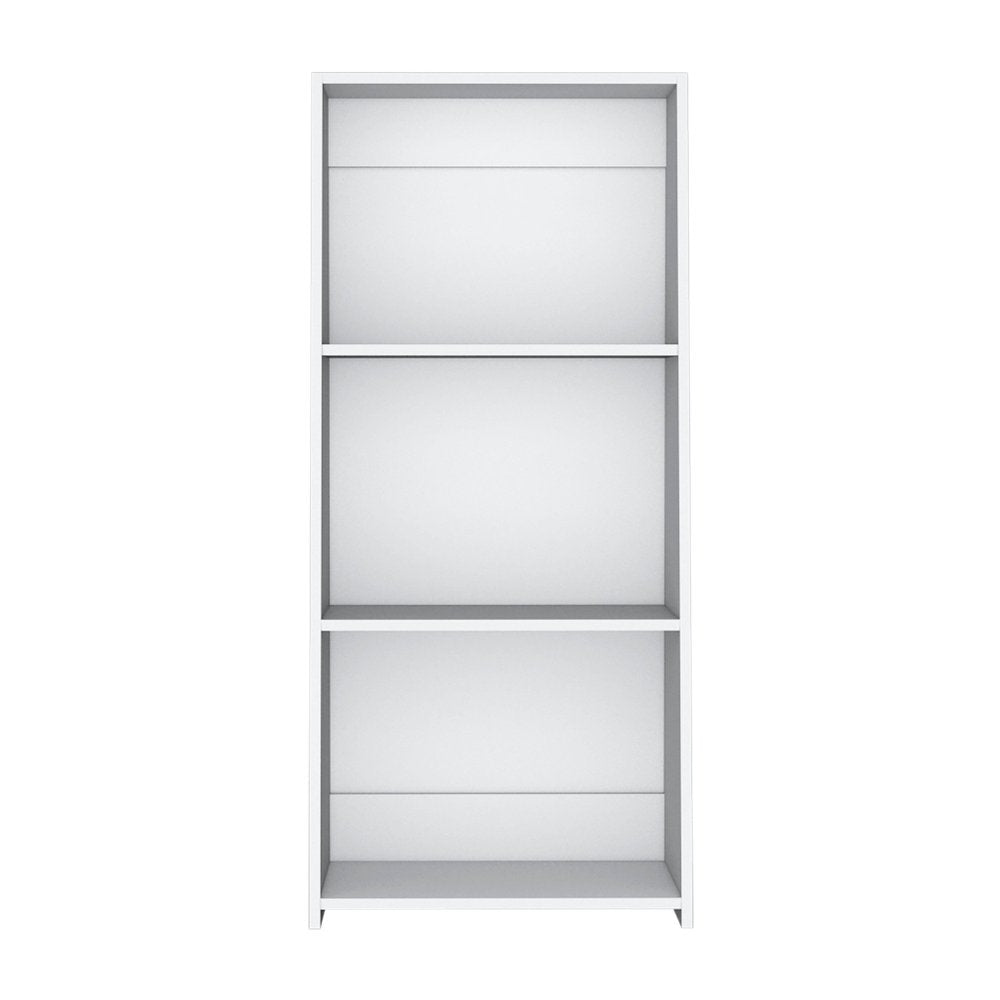 47" White Wood Three Tier Bookcase — view 5