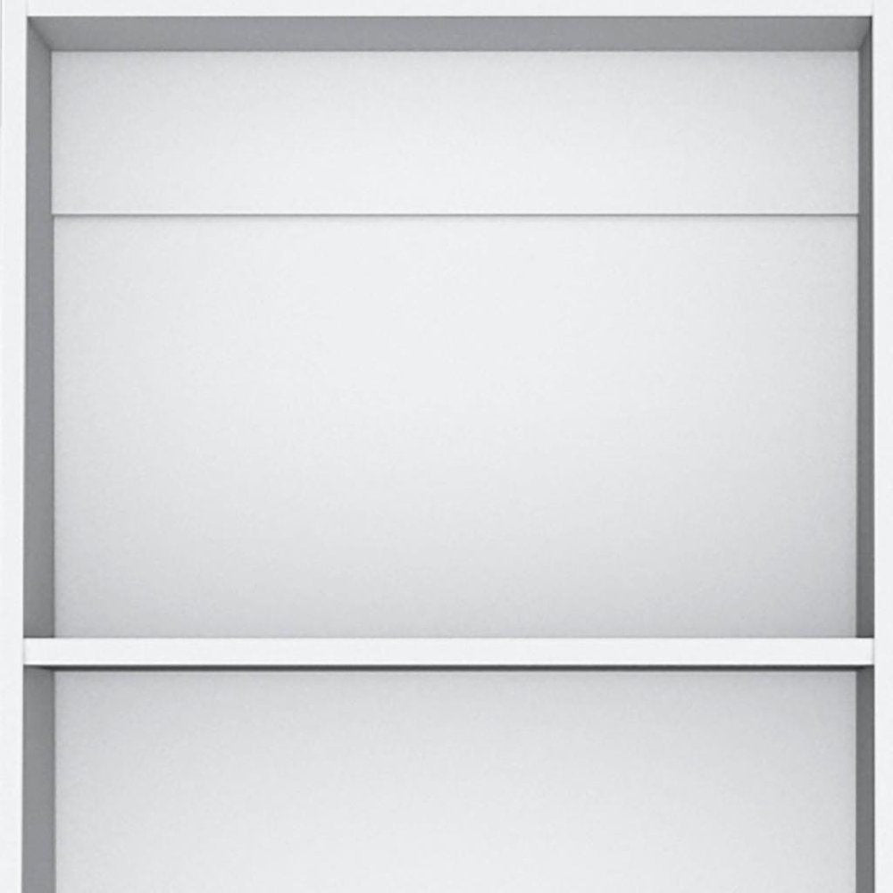 47" White Wood Three Tier Bookcase — view 4