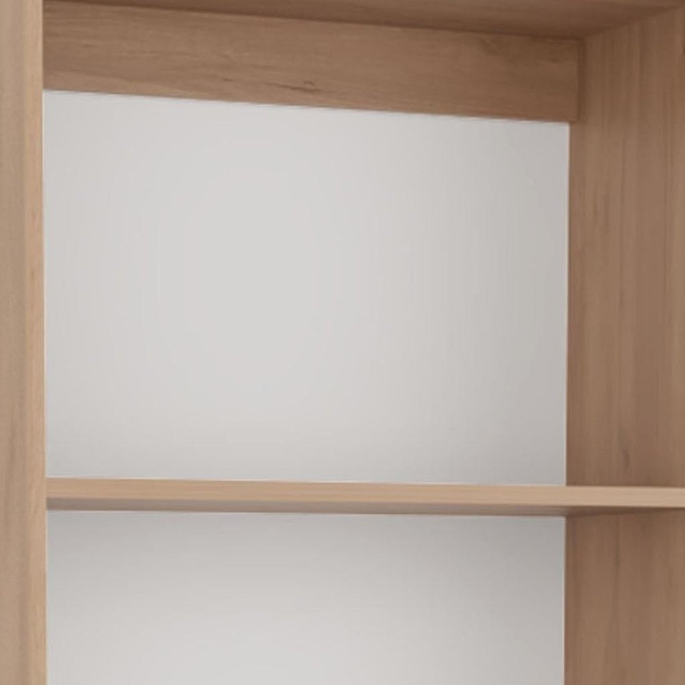 71" Natural Wood Four Tier Bookcase — view 3