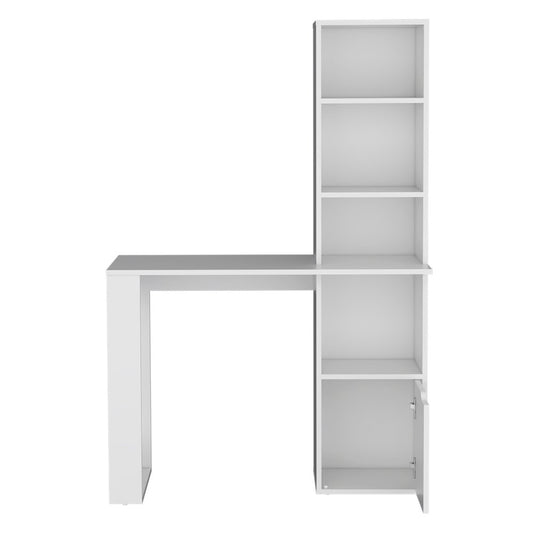 39" Black Wood Pedestal Computer Desk