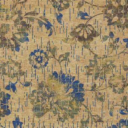 9' X 12' Gold And Brown Floral Washable Indoor Outdoor Area Rug HomeRoots