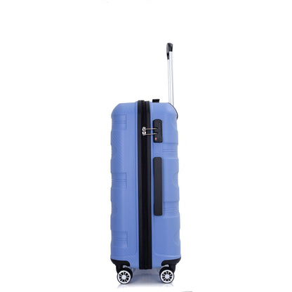 Hardshell Suitcase Spinner Wheels PP Luggage Sets Lightweight Durable Suitcase ,3-Piece Set (20/24/28) ,Purplish Blue - FurniFindUSA