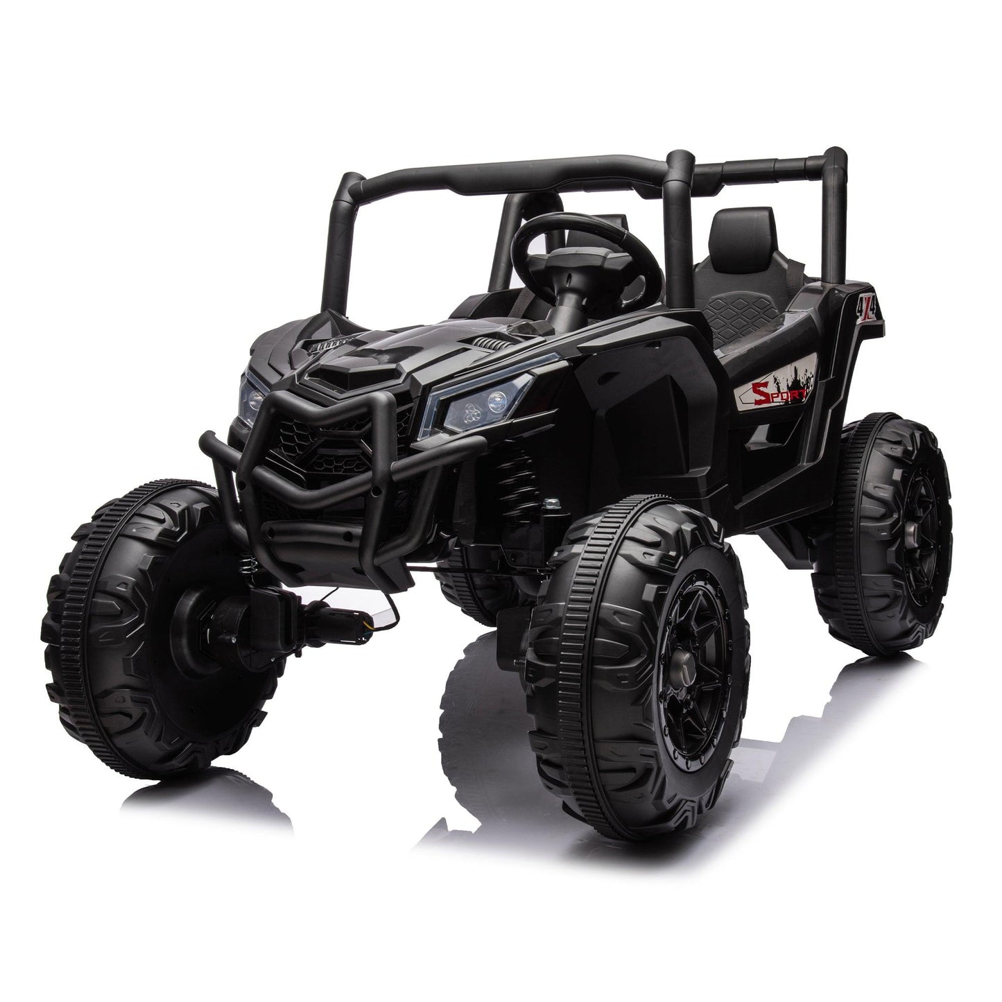 Side by Side 4x4 Ride on Off-Road Truck with Parent Remote Control, Battery Powered Electric Car w/High Low Speed - FurniFindUSA