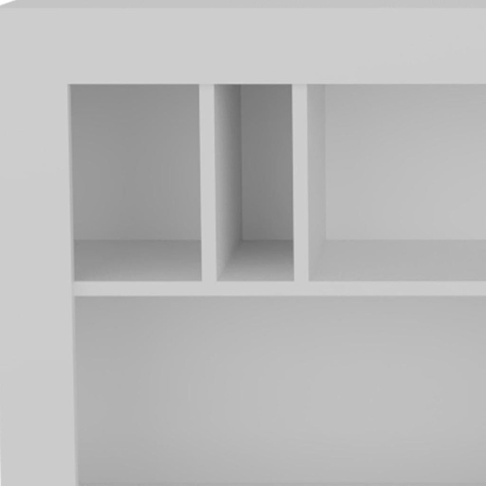 25" White Wood Five Tier Bookcase — view 3