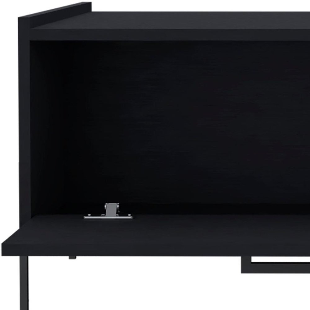 33" Black Wood Coffee Table