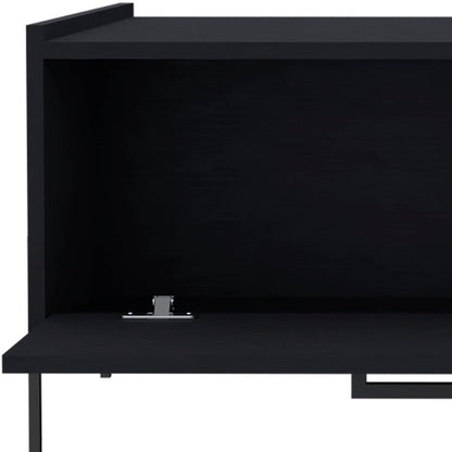 33" Black Wood Coffee Table