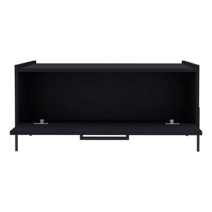 33" Black Wood Coffee Table HomeRoots