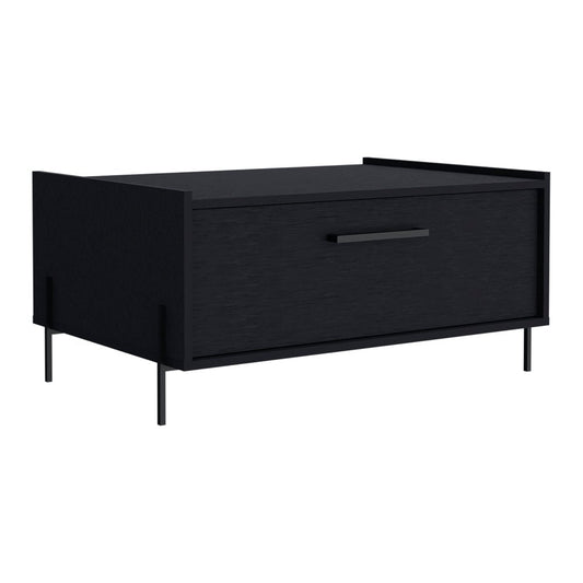 33" Black Wood Coffee Table