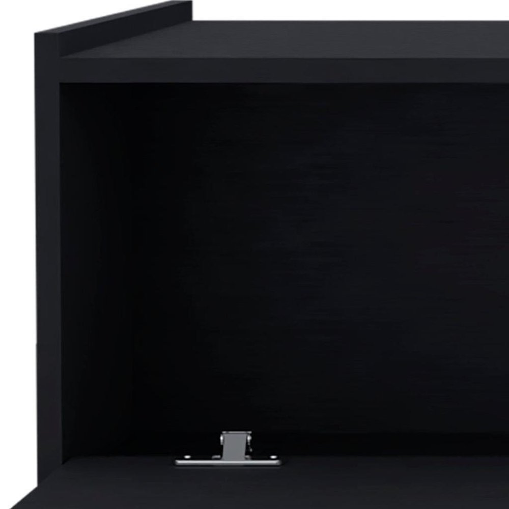 33" Black Wood Coffee Table — view 3