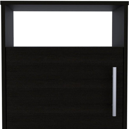 20" Black Wood Nightstand