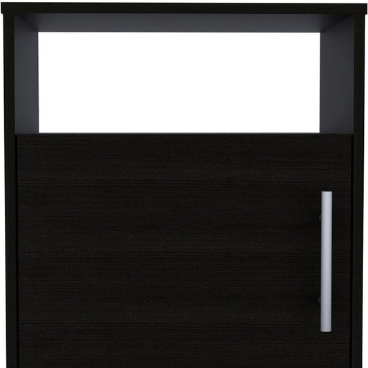 20" Black Wood Nightstand