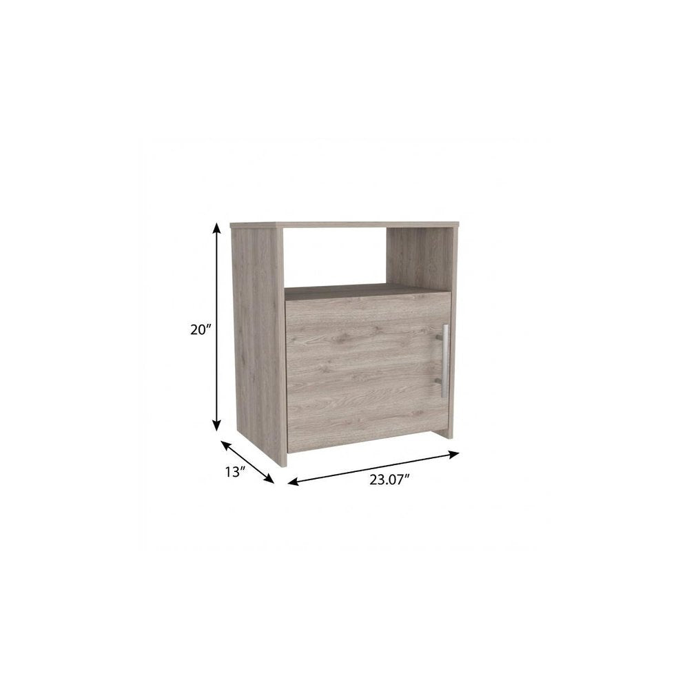 20" Black Wood Nightstand HomeRoots