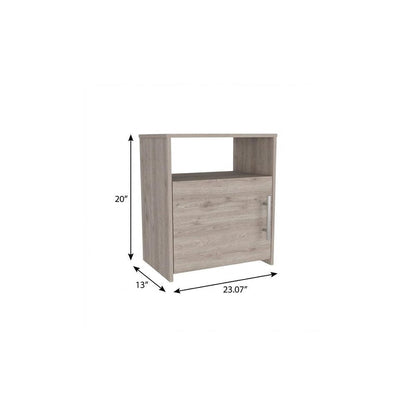 20" Black Wood Nightstand