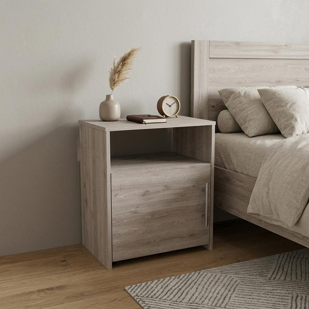 20" Black Wood Nightstand HomeRoots