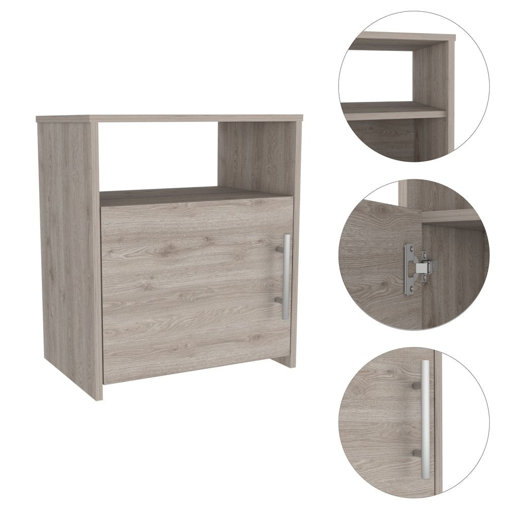 20" Black Wood Nightstand HomeRoots