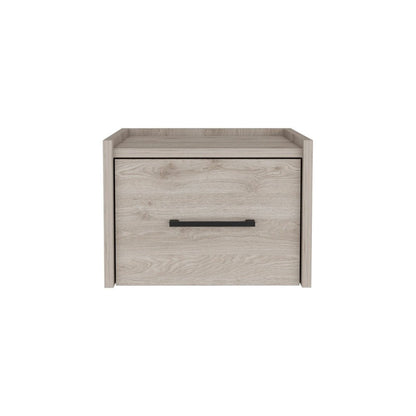 14" Oak Wood One Drawer Floating Nightstand HomeRoots