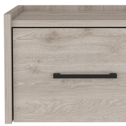 14" Oak Wood One Drawer Floating Nightstand HomeRoots