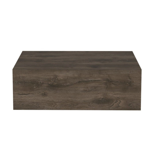 16" Brown Wood One Drawer Floating Nightstand