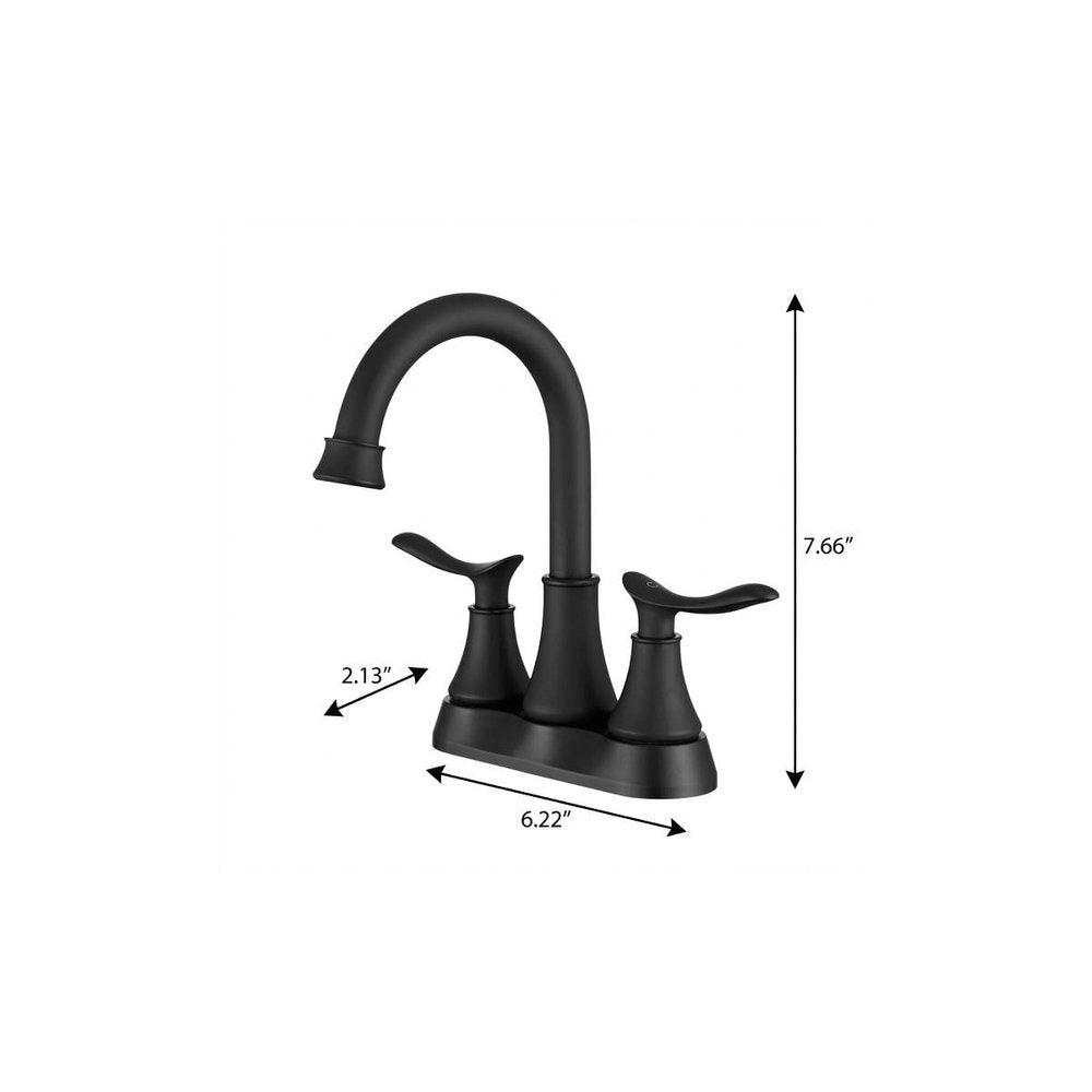 8" Black Stainless Steel Centerset Faucet HomeRoots