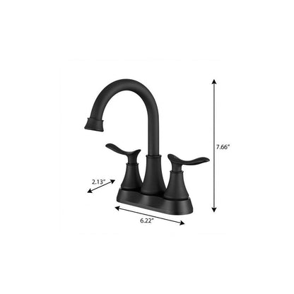 8" Black Stainless Steel Centerset Faucet HomeRoots