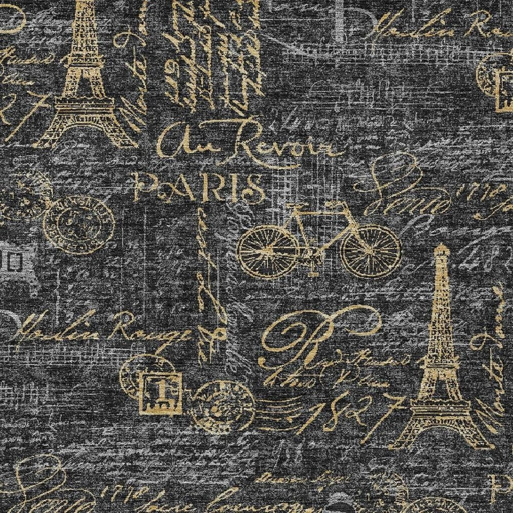 10' X 14' Black And Graphite Southwestern Washable Indoor Outdoor Area Rug HomeRoots