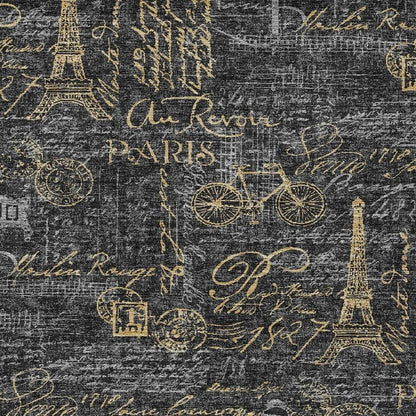 10' X 14' Black And Graphite Southwestern Washable Indoor Outdoor Area Rug HomeRoots