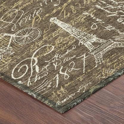 8' X 10' Chocolate And Brown Southwestern Washable Indoor Outdoor Area Rug HomeRoots
