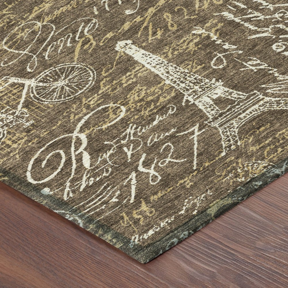 10' X 14' Chocolate And Brown Southwestern Washable Indoor Outdoor Area Rug HomeRoots