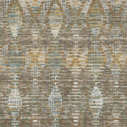 3' X 5' Brown And Khaki Floral Medallion Washable Indoor Outdoor Area Rug HomeRoots