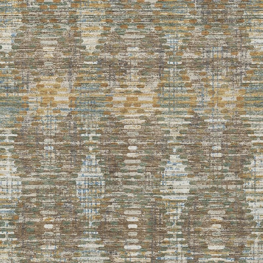 8' X 10' Brown And Khaki Floral Medallion Washable Indoor Outdoor Area Rug HomeRoots