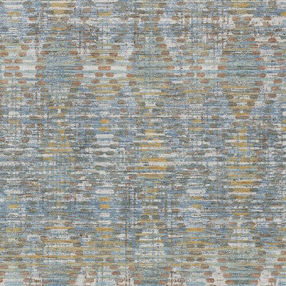 8' X 10' Denim Blue And Blue Floral Medallion Washable Indoor Outdoor Area Rug HomeRoots