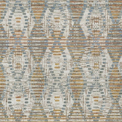 8' X 10' Ivory And Beige Floral Medallion Washable Indoor Outdoor Area Rug HomeRoots