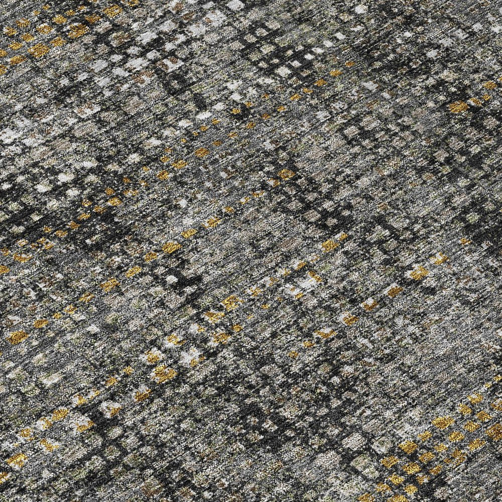 8' X 10' Black And Graphite Abstract Washable Indoor Outdoor Area Rug HomeRoots