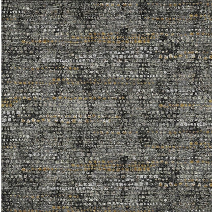 10' X 14' Black And Graphite Abstract Washable Indoor Outdoor Area Rug HomeRoots