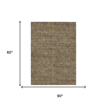 5' X 8' Chocolate And Brown Abstract Washable Indoor Outdoor Area Rug HomeRoots