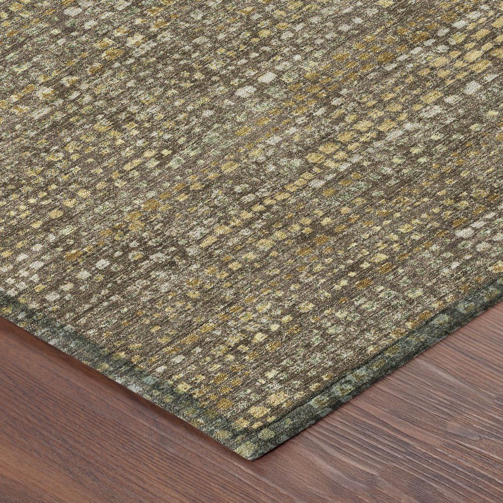 8' Chocolate And Brown Round Abstract Washable Indoor Outdoor Area Rug HomeRoots