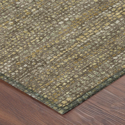 8' Chocolate And Brown Round Abstract Washable Indoor Outdoor Area Rug HomeRoots