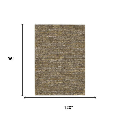8' X 10' Chocolate And Brown Abstract Washable Indoor Outdoor Area Rug HomeRoots